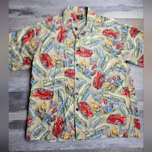 Junction West Men's XL Classic Cars Short Sleeve Button Down